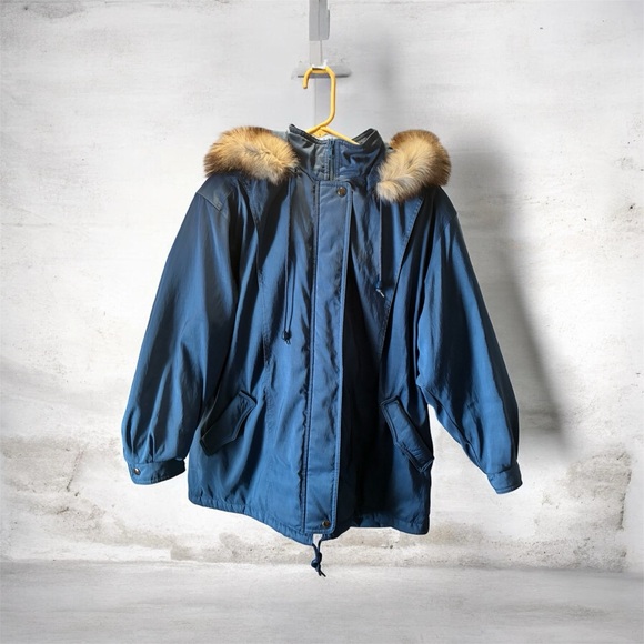 forecaster of boston Jackets & Blazers - Women's Blue Ski Jacket with Faux Fur Trim (EUC)